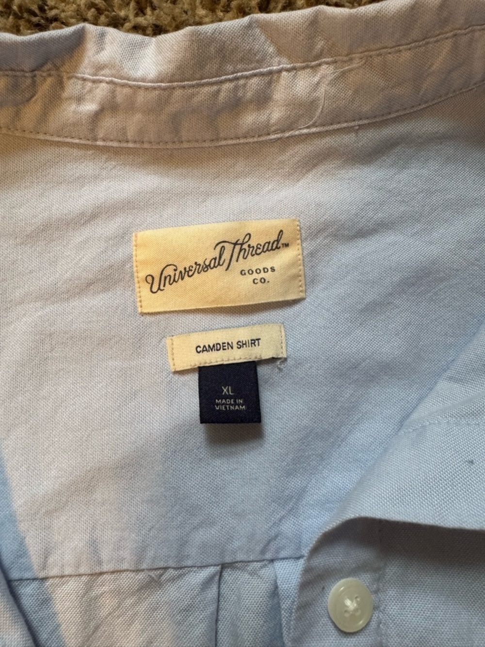 Universal Thread Pale Blue Casual Button-Down Shirt - Picture 2 of 2